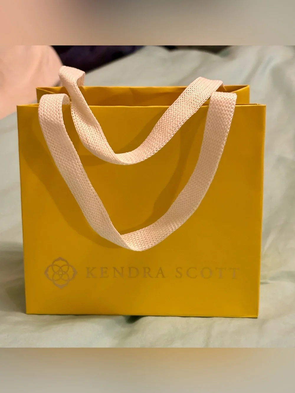 Kendra Scott Yellow Gift Box, Yellow Gift Bag, and Grey Pouch Gifting Set of 3